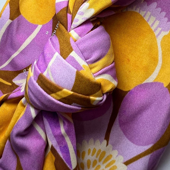 1Fox Stone Swim LeLe Bikini Top, Bandeau, Retro Bloom, Pink/Orange, size Medium - Picture 4 of 15